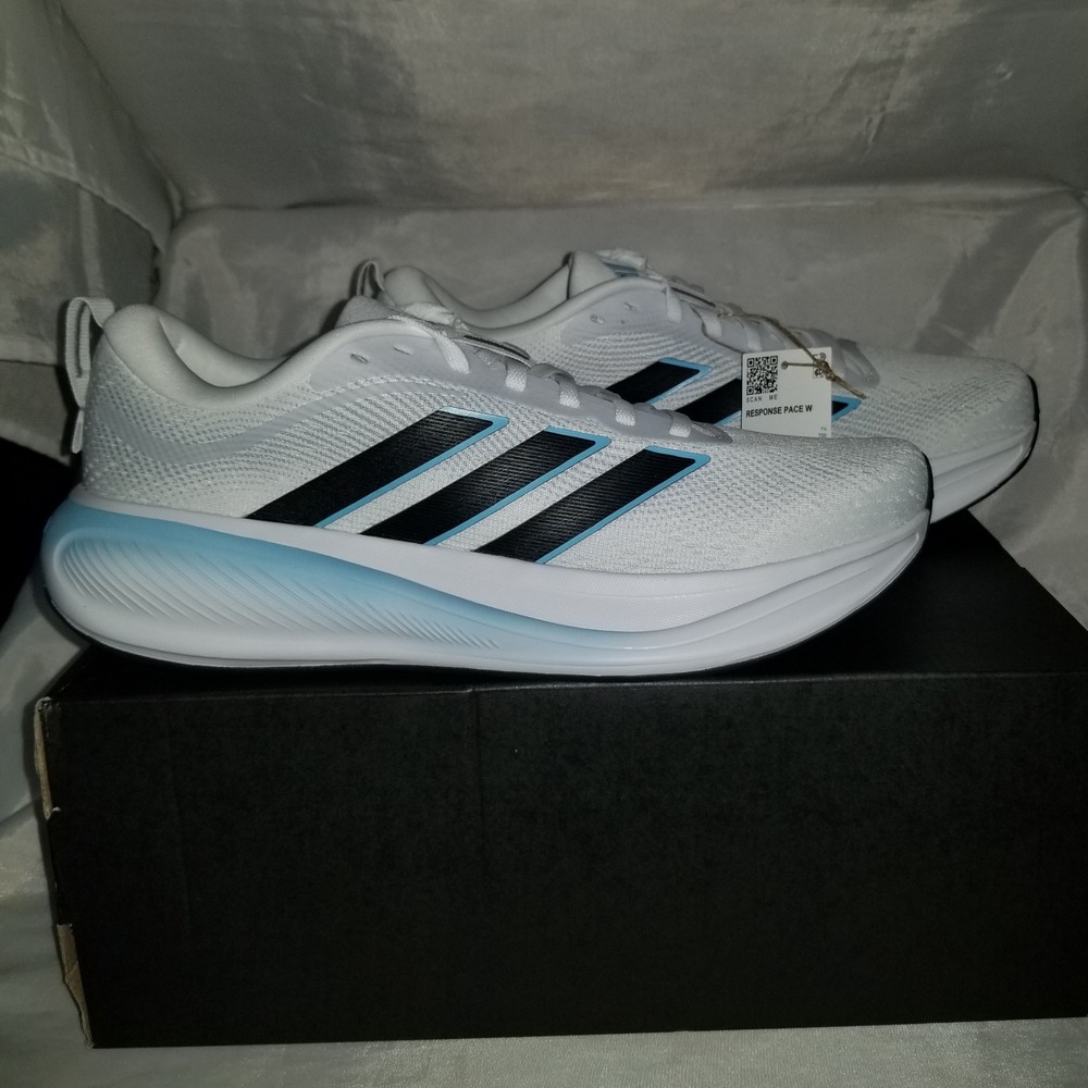 Adidas Response Pace W Women Size 9 White Excellent Cloudfoam Running Shoes